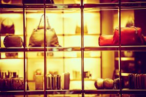 Luxury Goods Shopping. Luxury Purse Products For Woman. Store Front Closeup. - Depostitphotos.com