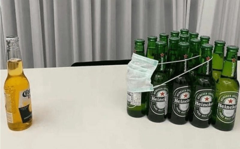 corona virus heineken cerveja